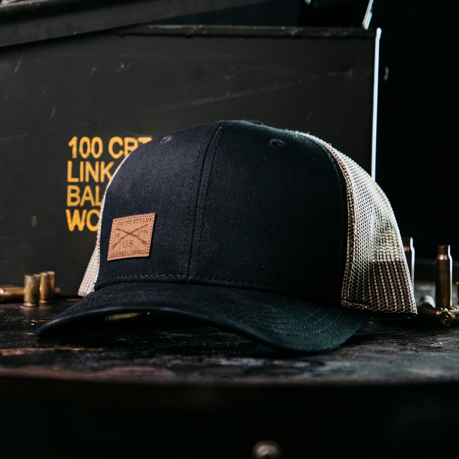 Logo Leather Patch Hat